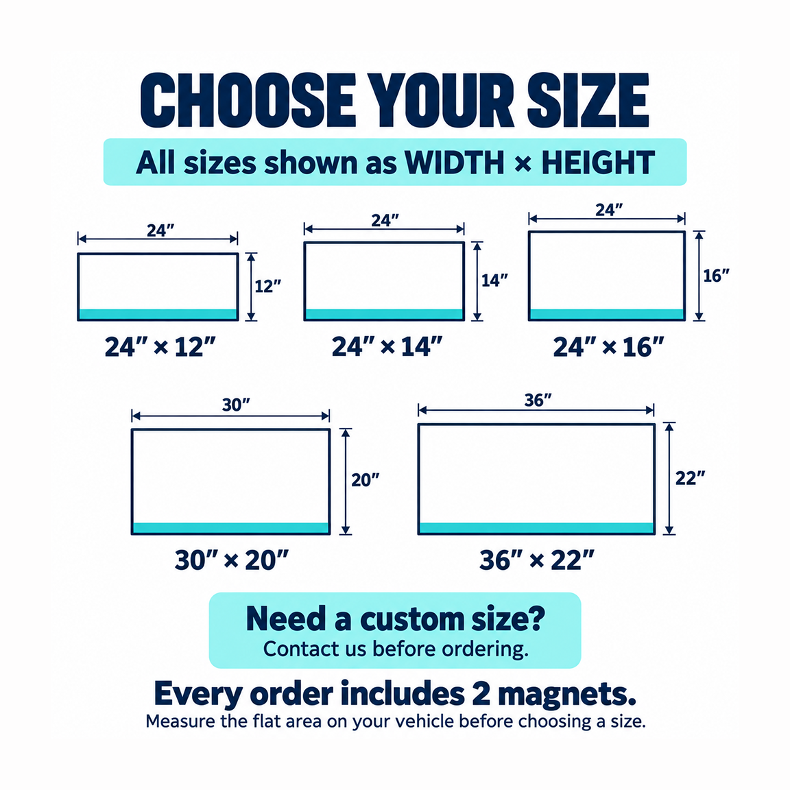 Custom Vehicle Magnets - Set of 2